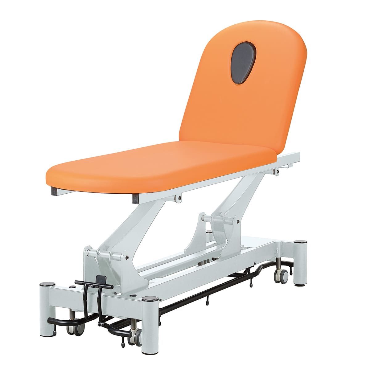 Physiotherapy table 2 sections, with face hole, all around foot controller